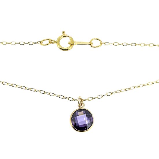 Wholesale 1/20 14k Gold Filled Fancy 6mm Birthstone Necklace - 18"