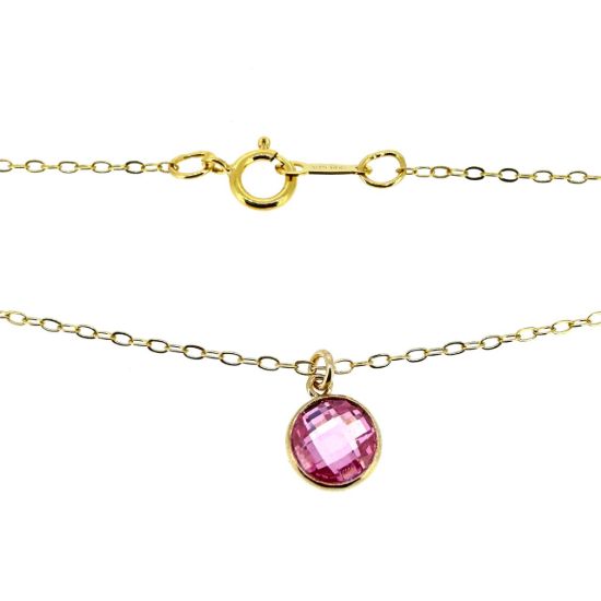 Wholesale 1/20 14k Gold Filled Fancy 6mm Birthstone Necklace - 18"