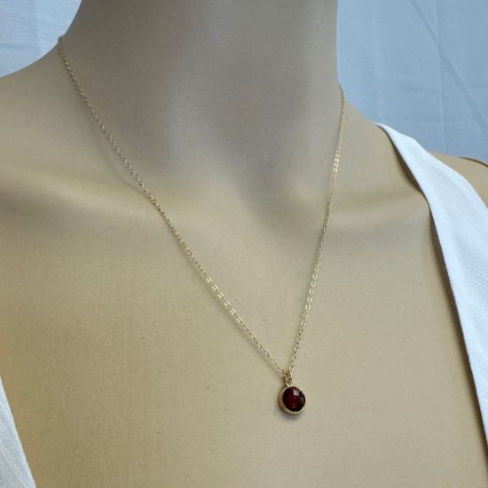 Wholesale 1/20 14k Gold Filled Fancy 6mm Birthstone Necklace - 18"