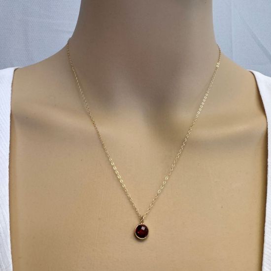 Wholesale 1/20 14k Gold Filled Fancy 6mm Birthstone Necklace - 18"