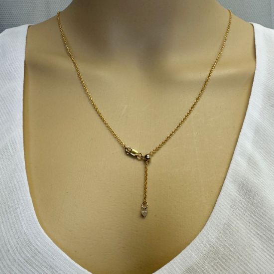 wholesale 14k gold filled adjustable necklace chains-rolo chain 22"