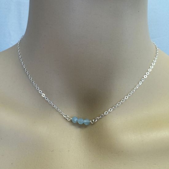 Wholesale 925 Sterling Silver Natural Gemstone Triple Bead Adjustable Bracelet, Anklet, or Necklace