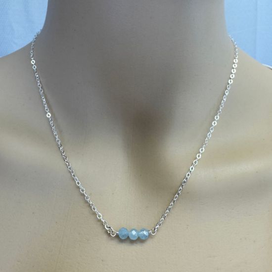 Wholesale 925 Sterling Silver Natural Gemstone Triple Bead Adjustable Bracelet, Anklet, or Necklace