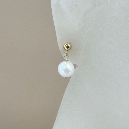 Wholesale 1/20 14K Gold Filled Freshwater Pearl Drop Earrings