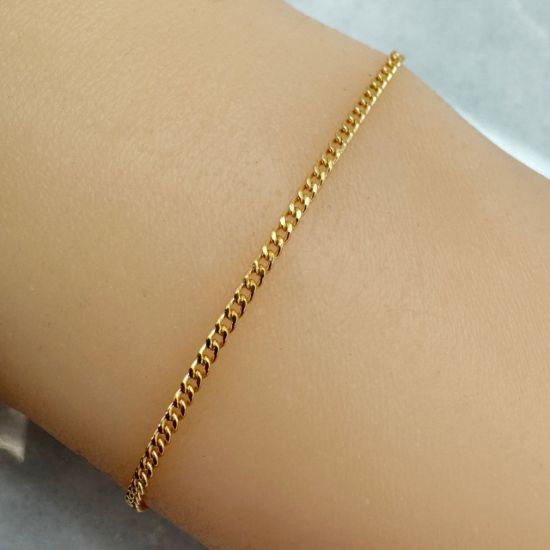 Wholesale 1/20 14K Gold Filled Bulk Chain - 1.5mm Small Curb Chain - Sold Per Foot