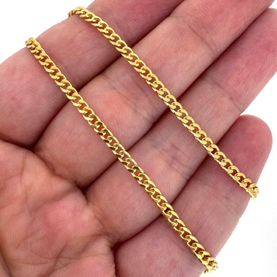 Wholesale 1/20 14K Gold Filled Curb Chain 2.5mm - Bulk Chain by the Foot 