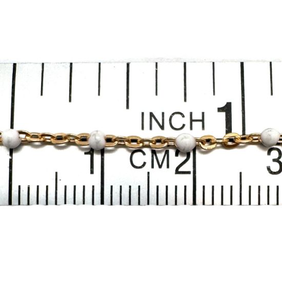 wholesale gold filled jewelry making bulk chains-white enamel chains