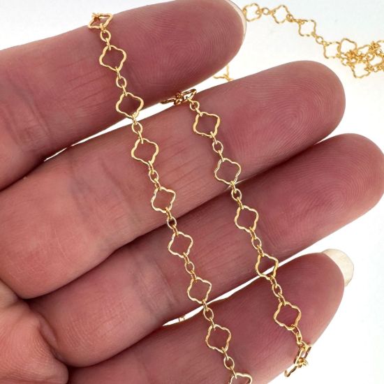 WHOLESALE GOLD FILLED JEWELRY MAKING BULK CHAINS-CLOVER CHAINS