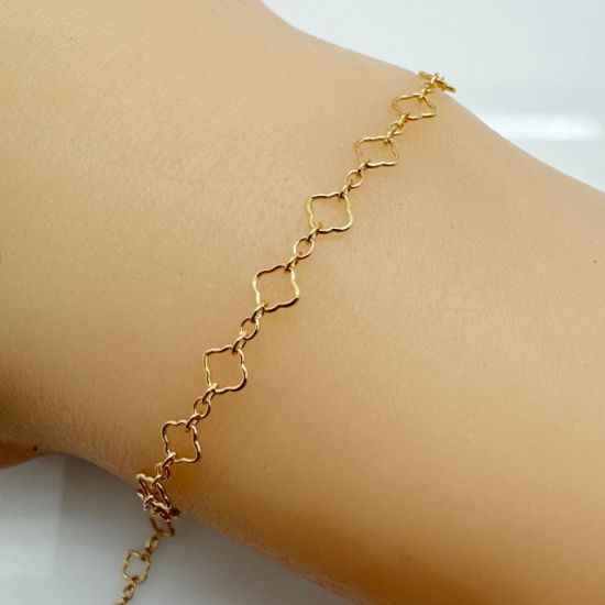 WHOLESALE GOLD FILLED JEWELRY MAKING BULK CHAINS-CLOVER CHAINS
