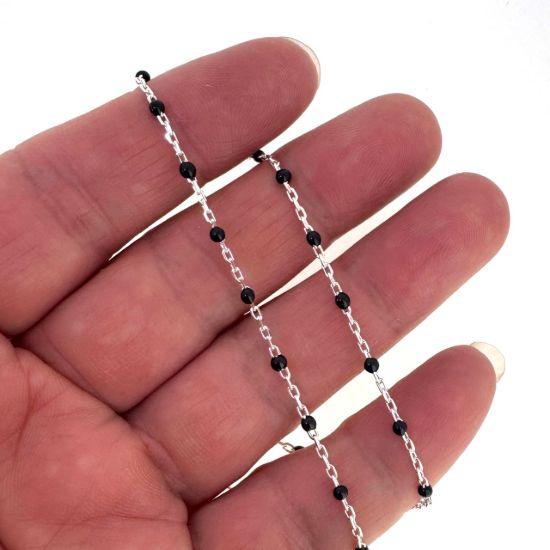 wholesale jewelry making bulk chains-black enamel chain
