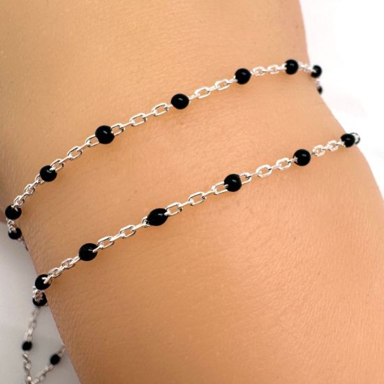 wholesale jewelry making bulk chains-black enamel chain