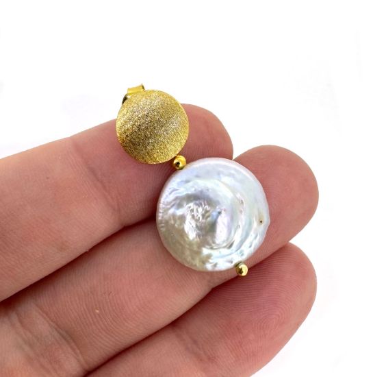 Wholesale Gold Plated Freshwater Pearl Drop Earrings Wholesale Earrings Wholesale Jewelry