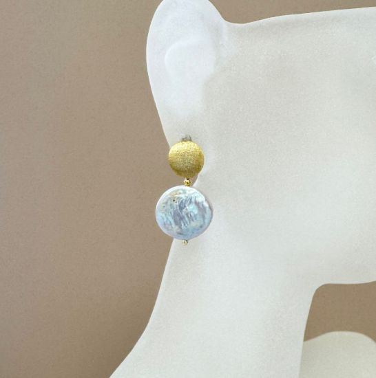 Wholesale Gold Plated Freshwater Pearl Drop Earrings Wholesale Earrings Wholesale Jewelry