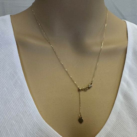 	wholesale 14k solid yellow gold adjustable chain up to 20"