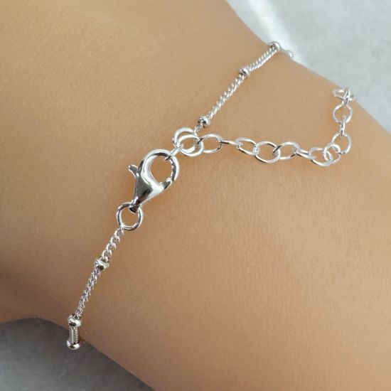 Wholesale 925 Sterling Silver Finished Adjustable Satellite Curb Chain Jewelry- Ball Satellite Curb Chain