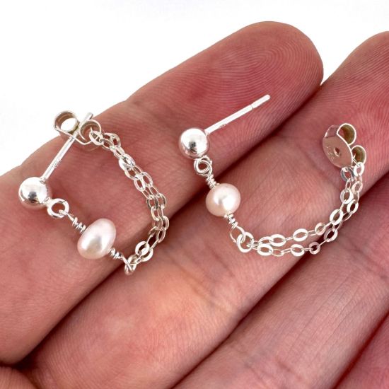 Wholesale 925 Sterling Silver Freshwater Pearl Earring And Necklace Set