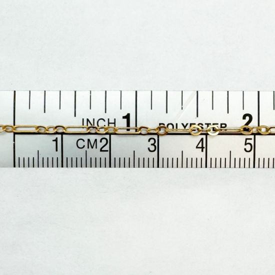 Wholesale 1/20 14K Gold Filled Bulk Chain 2mm  3 + 1 Flat Cable Chain (sold per foot) 