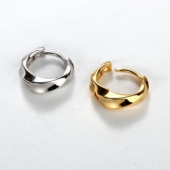 Wholesale Sample-order item-Sterling Silver or Gold Over Twisted Hoops-13mm