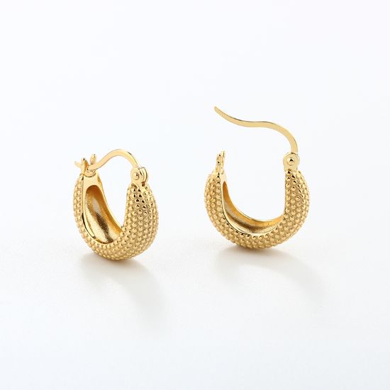 Wholesale Sample-order item-Sterling Silver or Gold Over Silver Dot Textured Hoops-15mm