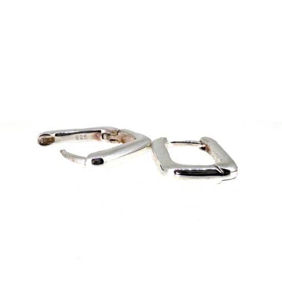 Wholesale Sample-order item-Sterling Silver or Gold Over Silver Smooth Rectangle Hoops-15*11mm