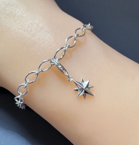 Wholesale 925 Sterling Silver Northstar Charm With Clasp - 13mm (1 pc)