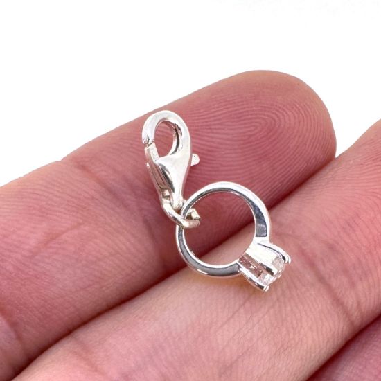 Wholesale 925 Sterling Silver Promise Ring Add On Charm With Clasp