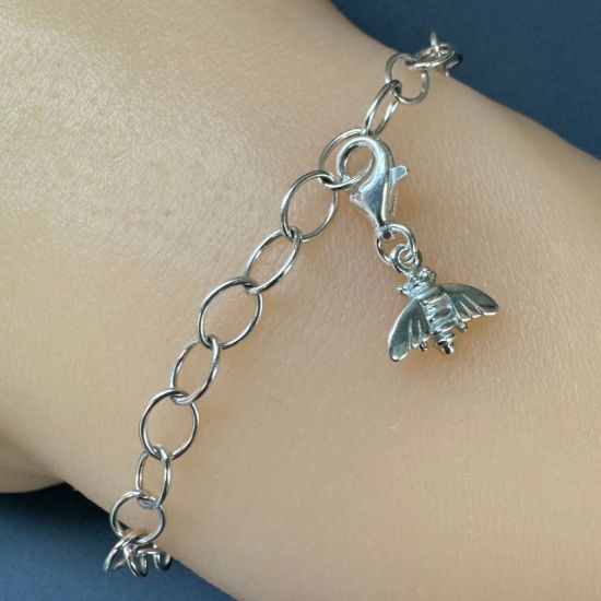 Wholesale 925 Sterling Silver Tiny Bumblebee Add On Charm With Clasp