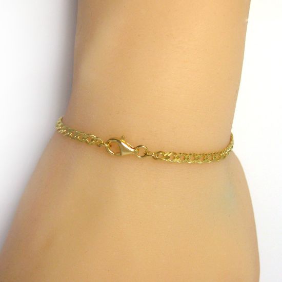 Wholesale Gold over Sterling Silver Double Diamond Cut Curb Chain, Wholesale Bulk Necklace Chains