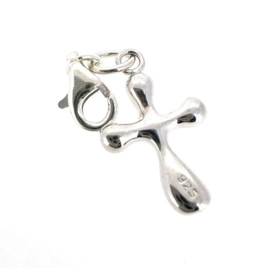 Wholesale 925 Sterling Silver Fancy Cross Charm With Clasp