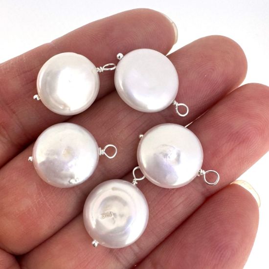 wholesale sterling silver freshwater pearl charms