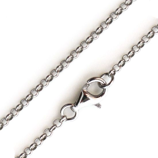 Wholesale Rhodium Over Sterling Silver Finished Chain - 2mm Rolo Chain