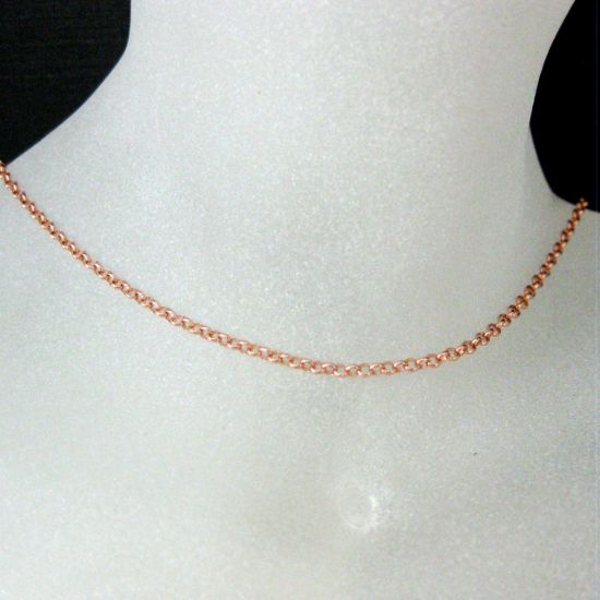 Wholesale Rose Gold over Sterling Silver 2mm Rolo Chain, Wholesale Necklace Chains