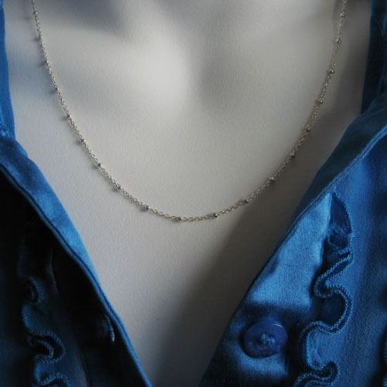 Wholesale Sterling Silver Tiny Beaded Ball Cable Chain, Wholesale Bulk Necklace Chains