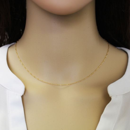 Wholesale Gold plated Sterling Silver Fancy Twisted Link Necklace Chain, Wholesale Bulk Necklace Chains