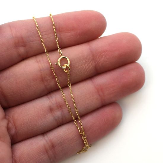 Wholesale Gold plated Sterling Silver Fancy Twisted Link Necklace Chain, Wholesale Bulk Necklace Chains