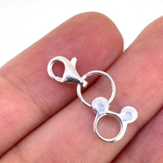 Wholesale 925 Sterling Silver Mouse Ears Charm With Clasp