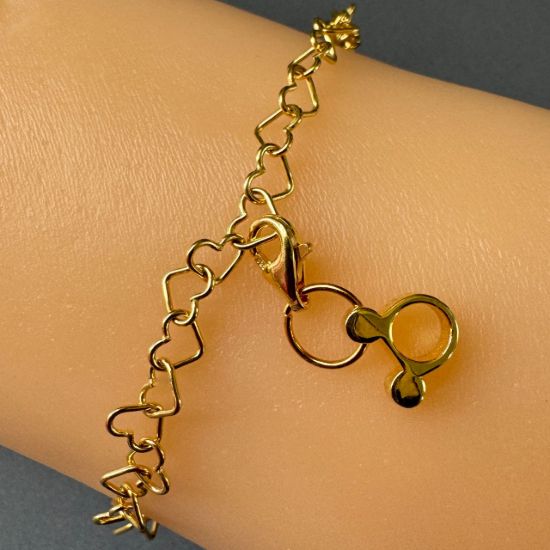 Wholesale Gold Over 925 Sterling Silver Mouse Ears Charm With Clasp