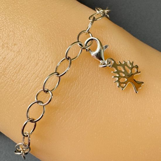 Wholesale Sterling Silver Tree Silhouette Charm With Clasp