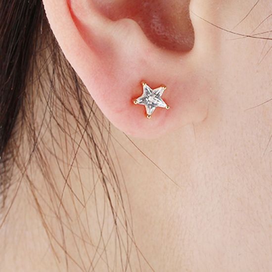 wholesale sterling silver star studs earrings