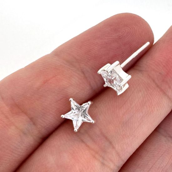 wholesale sterling silver star studs earrings