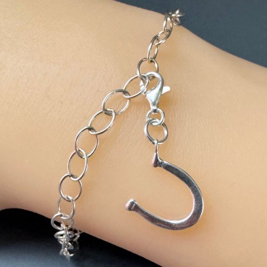 Wholesale 925 Sterling Silver Smooth Horseshoe Charm With Clasp