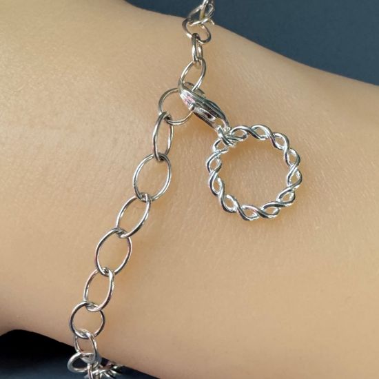 Wholesale 925 Sterling Silver Twisted Circle Charm With Clasp