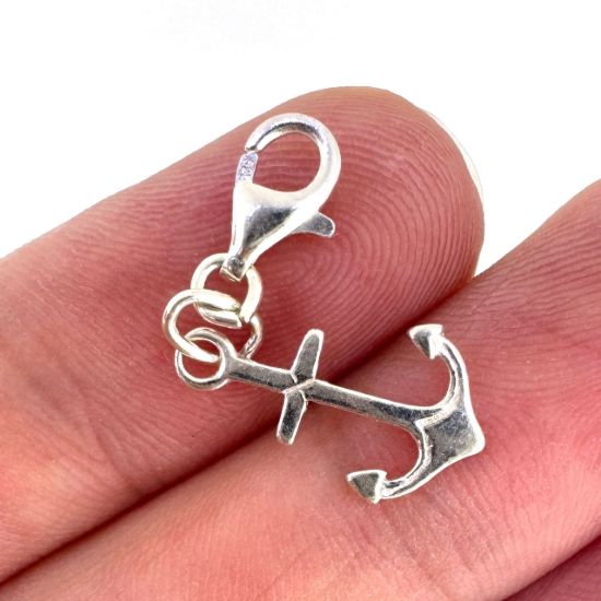 Wholesale 925 Sterling Silver Anchor Charm With Clasp