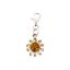 Wholesale Sterling Silver Two-Tone Sunflower Charm With Clasp