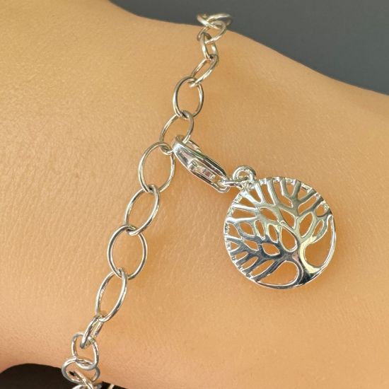 Wholesale 925 Sterling Silver Tree of Life Charm With Clasp