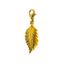 Wholesale Gold Over Sterling Silver Feather Charm With Clasp