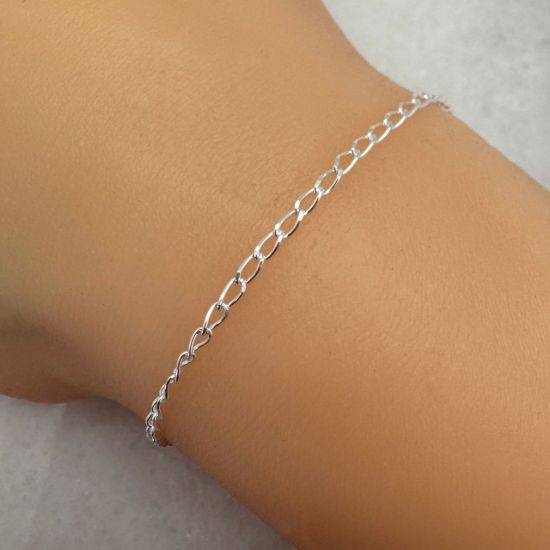 Wholesale Chain, 925 Sterling Silver 4mm Diamond Cut Curb Chain, bulk chain by the foot