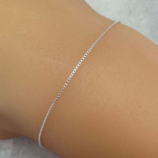 Wholesale 925 Sterling Silver 0.8mm Tiny Box Beading Chain - Unfinished Bulk Chain - (sold per foot)