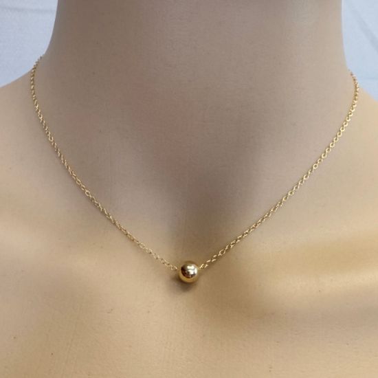 Wholesale 1/20 14K Gold Filled Floating Bead Adjustable Necklace - 16"