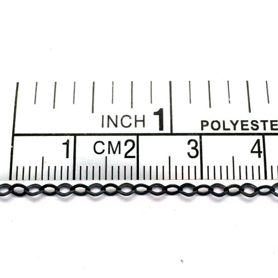 Wholesale Chains, Oxidized Sterling Silver 3mm Diamond Shape Flat Cable Chain, Bulk Chain by the foot